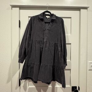 Umgee Black Tiered Dress